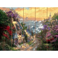 Картина по номерам на дереве 40х50 ДЕРЕВНЯ У БЕРЕГА МОРЯ (28 цветов) Картина по номерам на дереве 40х50 ДЕРЕВНЯ У БЕРЕГА МОРЯ (28 цветов)