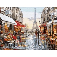 Картина по номерам на дереве 40х50 ОКНО В ПАРИЖ (28 цветов) Картина по номерам на дереве 40х50 ОКНО В ПАРИЖ (28 цветов)