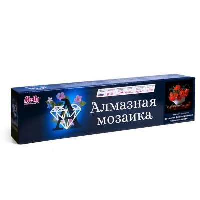 Картина мозаикой 30х30 АЛЫЕ МАКИ (квадр. эл-ты) (29 цветов)