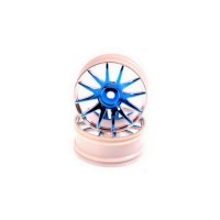 Диски колесные синий хром для шоссейных автомоделей Himoto 1/16, 2шт. Диски колесные синий хром для шоссейных автомоделей Himoto 1/16, 2шт.