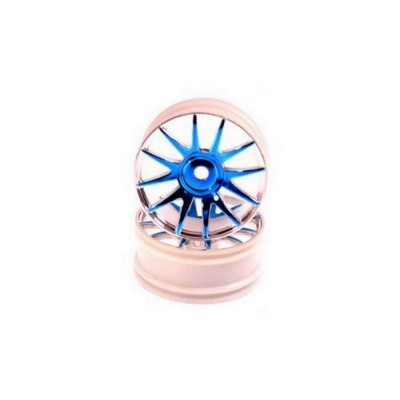 Диски колесные синий хром для шоссейных автомоделей Himoto 1/16, 2шт.