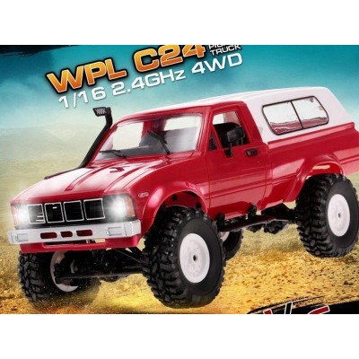 Радиоуправляемая машина WPL пикап Hilux (красная) 4WD 2.4G 1/16 RTR