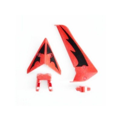 Хвостовое оперение (красное) для вертолета Syma S107G Хвостовое оперение (красное) для вертолета Syma S107G