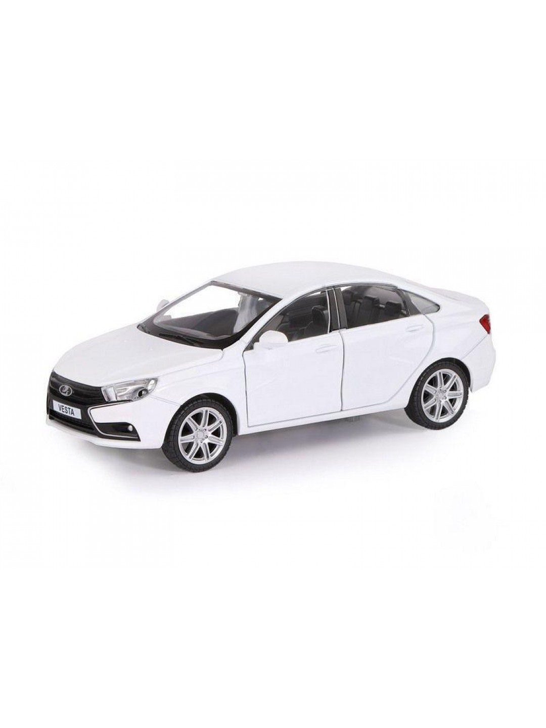 Машина "АВТОПАНОРАМА" LADA VESTA седан, 1/24,  белый, свет. звук. эффекты, в/к 24,5*12,5*10,5 см