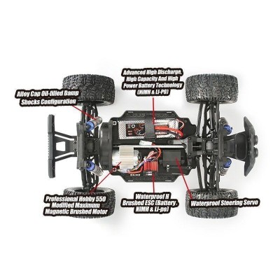 Радиоуправляемый монстр Remo Hobby MMAX PRO (синий) Li-Po 4WD 2.4G 1/10 RTR