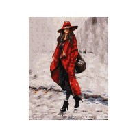 Картина по номерам с цв. схемой на холсте 30х40 ДЕВУШКА В КРАСНОМ (18 цветов) Картина по номерам с цв. схемой на холсте 30х40 ДЕВУШКА В КРАСНОМ (18 цветов)