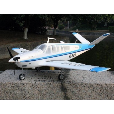 Радиоуправляемый самолет Top RC ST Beechcraft Bonanza V35 голубой 1280мм (шасси) PNP