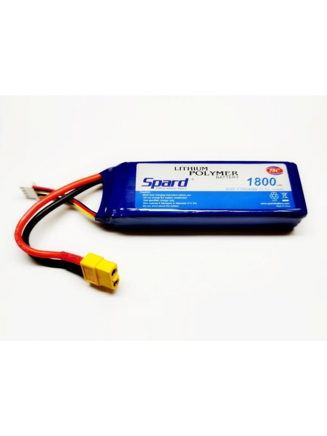 Аккумулятор Li-Po Spard 1800mAh, 11,1V, 75C, XT60