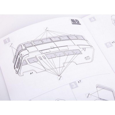 Сборная модель AVD Автобус КАГ-3, 1/43