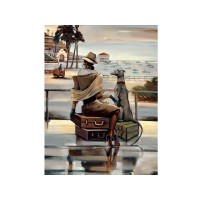 Картина по номерам с цветной схемой на холсте 30х40 Путешественница (18 цветов) Картина по номерам с цветной схемой на холсте 30х40 Путешественница (18 цветов)