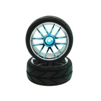 Комплект колес для Himoto Hi5101BL, Голубой Хром Комплект колес для Himoto Hi5101BL, Голубой Хром