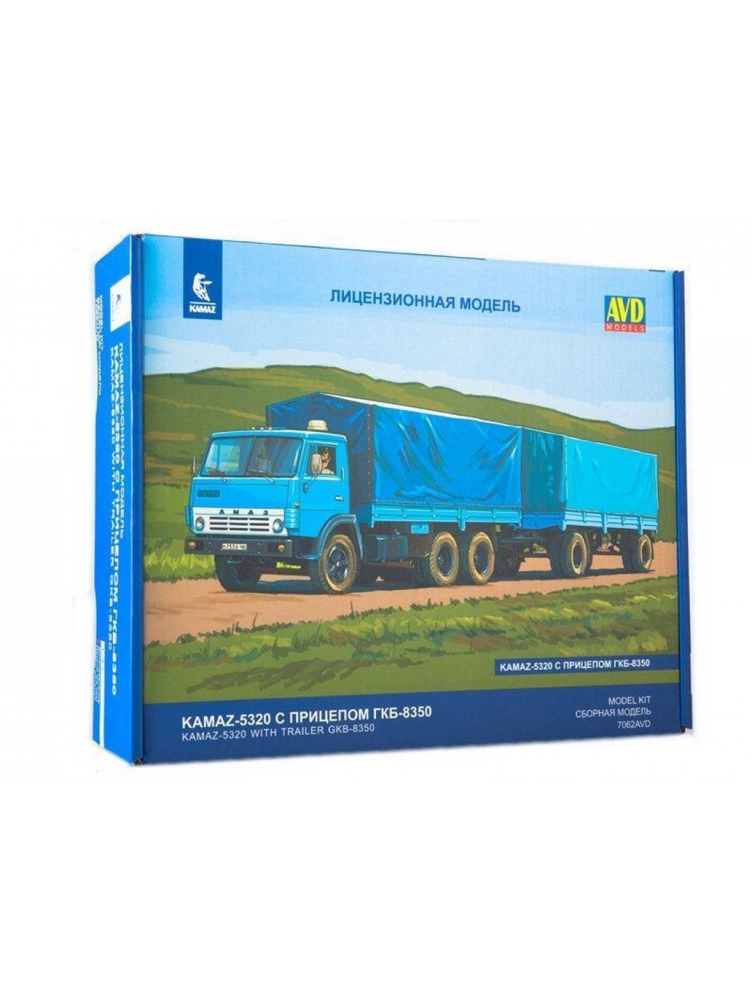 Сборная модель AVD КАМАЗ-5320 с прицепом ГКБ-8350, 1/43