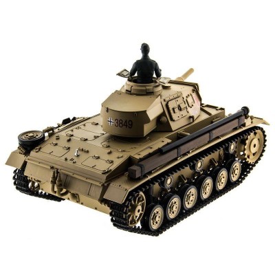 Р/У танк Heng Long 1/16 Panzerkampfwagen III (Германия) 2.4G RTR PRO песочный