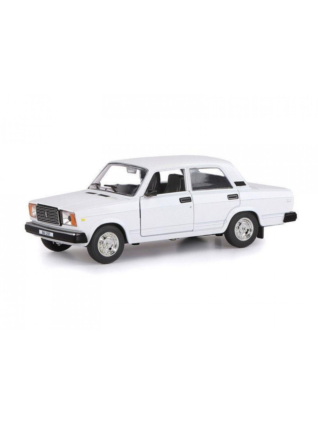 Машина "АВТОПАНОРАМА" ВАЗ 2107, 1/24, белый, инерция, в/к 24,5*12,5*10,5 см