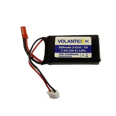 Аккумулятор Li-Po 500mAh, 7,4V JST для самолета Volantex RC Mustang