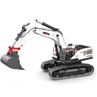Радиоуправляемый экскаватор HUI NA TOYS, белый 2.4G 22CH 1/14 RTR