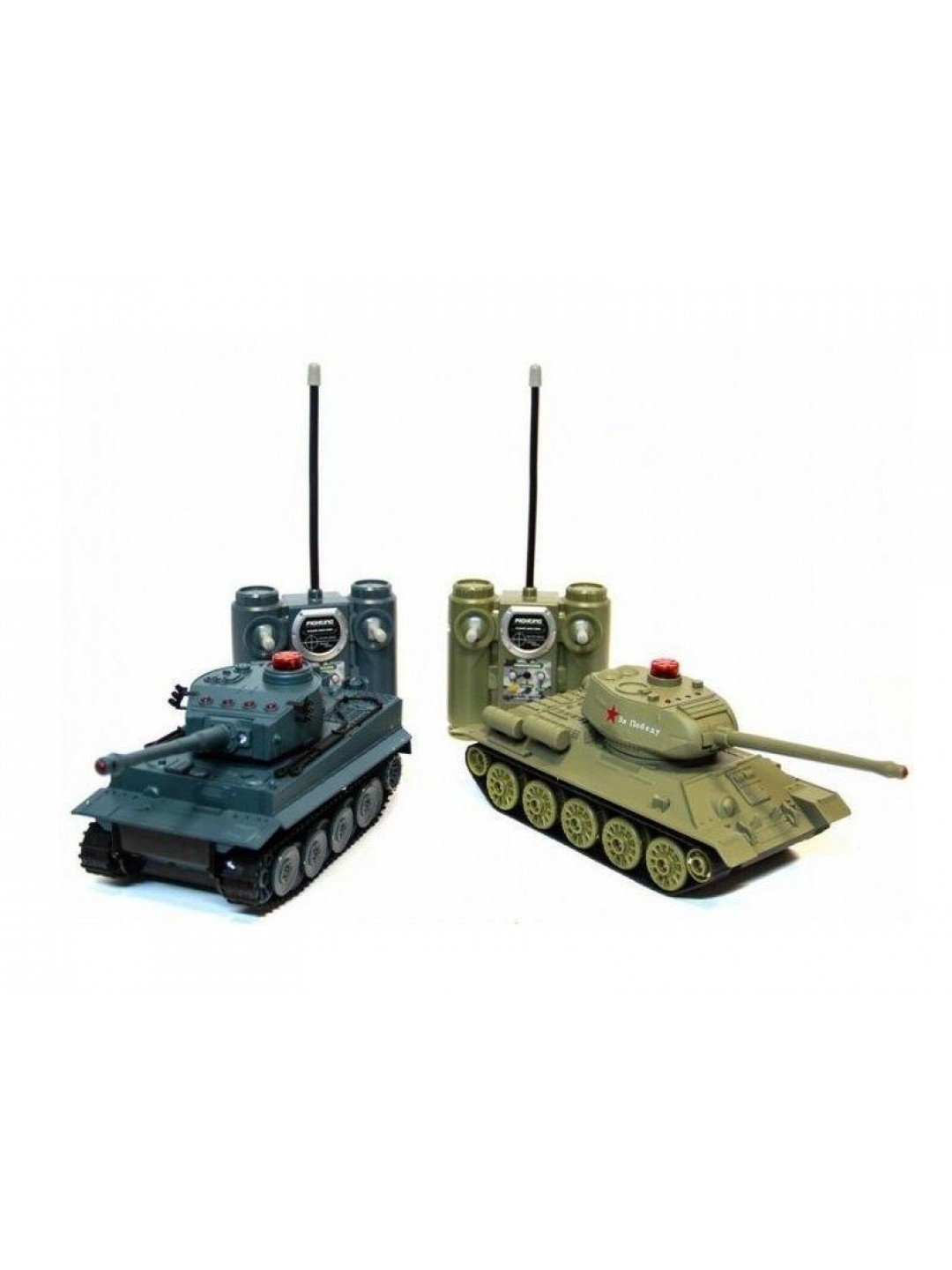 Р/У танковый бой Huan Qi Т-34 и Tiger 1:32 2.4G (два танка, з/у, акк)