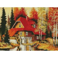 Алмазная мозаика с нанесенной рамкой 40х50 ВОДЯНАЯ МЕЛЬНИЦА (34 цвета) Алмазная мозаика с нанесенной рамкой 40х50 ВОДЯНАЯ МЕЛЬНИЦА (34 цвета)