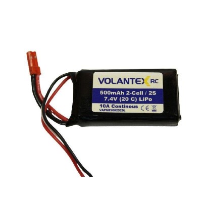 Аккумулятор Li-Po 500mAh, 7,4V JST для самолета Volantex RC Mustang