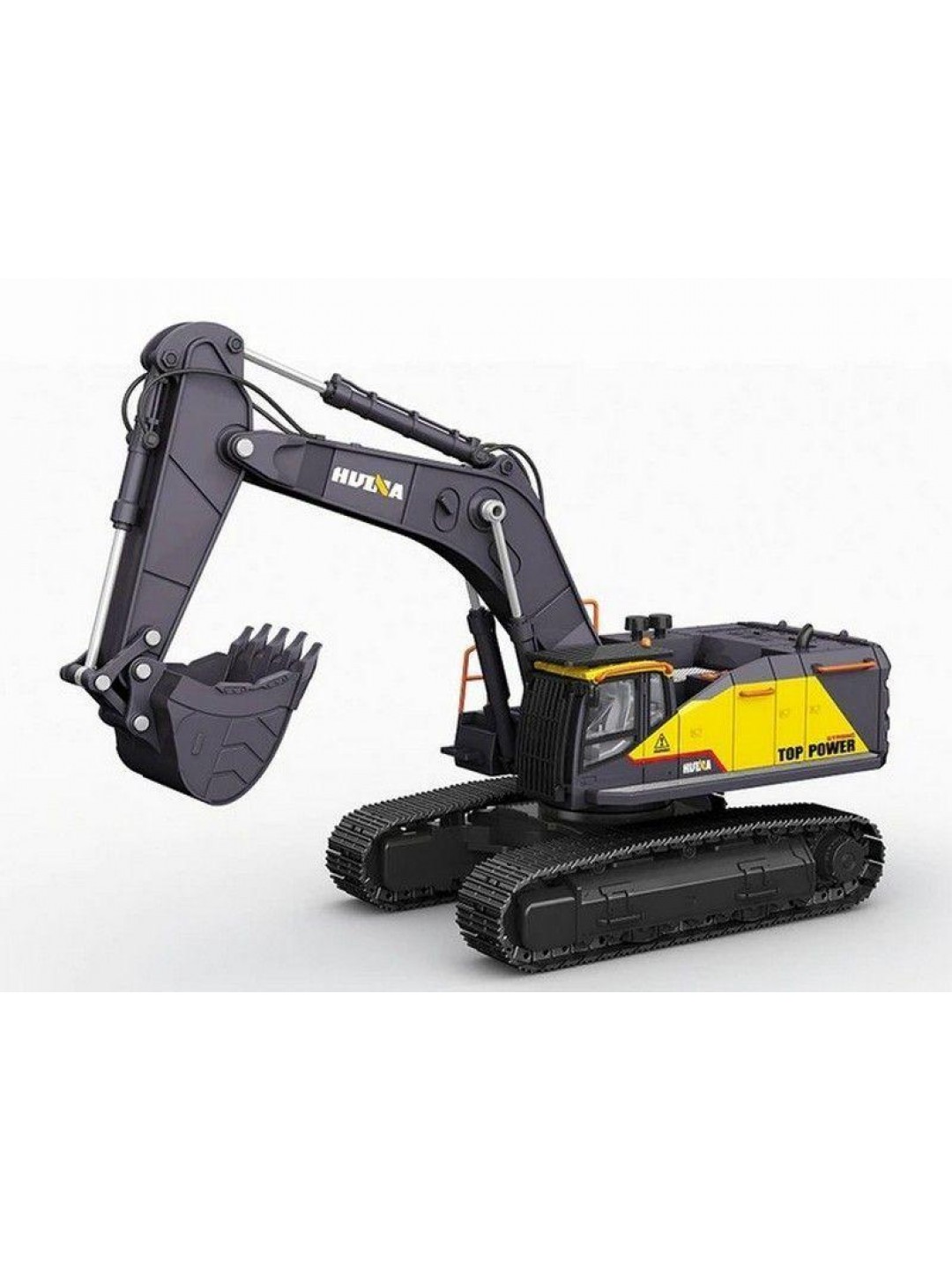 Радиоуправляемый экскаватор HUI NA TOYS, серый 2.4G 22CH 1/14 RTR