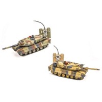 Р/У танковый бой Huan Qi Abrams и Abrams 1:24 2.4G (два танка, з/у, акк)