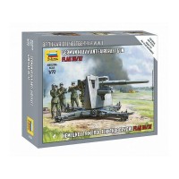 Сборные солдатики ZVEZDA Немецкое зенитное орудие FLAK-36 с расчетом, 1/72 Сборные солдатики ZVEZDA Немецкое зенитное орудие FLAK-36 с расчетом, 1/72