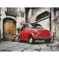 Алмазная мозаика с нанесенной рамкой 40х50 ФИАТ 500 (22 цвета) Алмазная мозаика с нанесенной рамкой 40х50 ФИАТ 500 (22 цвета)