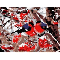 Картина по номерам 15х20 СНЕГИРИ (10 цветов) Картина по номерам 15х20 СНЕГИРИ (10 цветов)