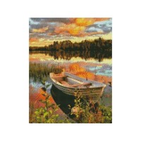 Алмазная мозаика с нанесенной рамкой 40х50 ЛОДКА НА ОЗЕРЕ (36 цветов) Алмазная мозаика с нанесенной рамкой 40х50 ЛОДКА НА ОЗЕРЕ (36 цветов)