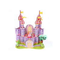 3D пазл из пенокартона ФИОЛЕТОВЫЙ ЗАМОК (35 деталей)