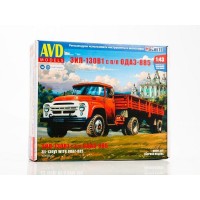 Сборная модель AVD ЗИЛ-130В1 с полуприцепом ОДАЗ-885 Сборная модель AVD ЗИЛ-130В1 с полуприцепом ОДАЗ-885