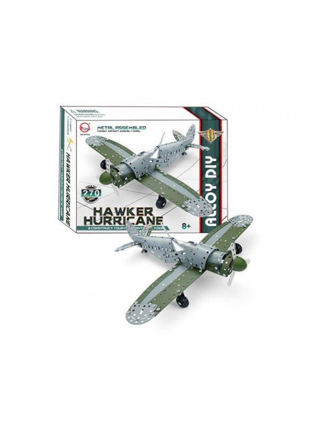 Конструктор металлический KA CHENG QI GCT63 "Hawker hurricane" 270 деталей