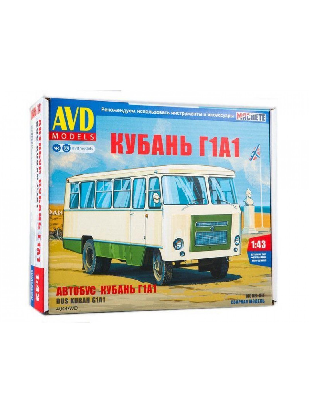 Сборная модель AVD  Автобус Кубань Г1А1, 1/43