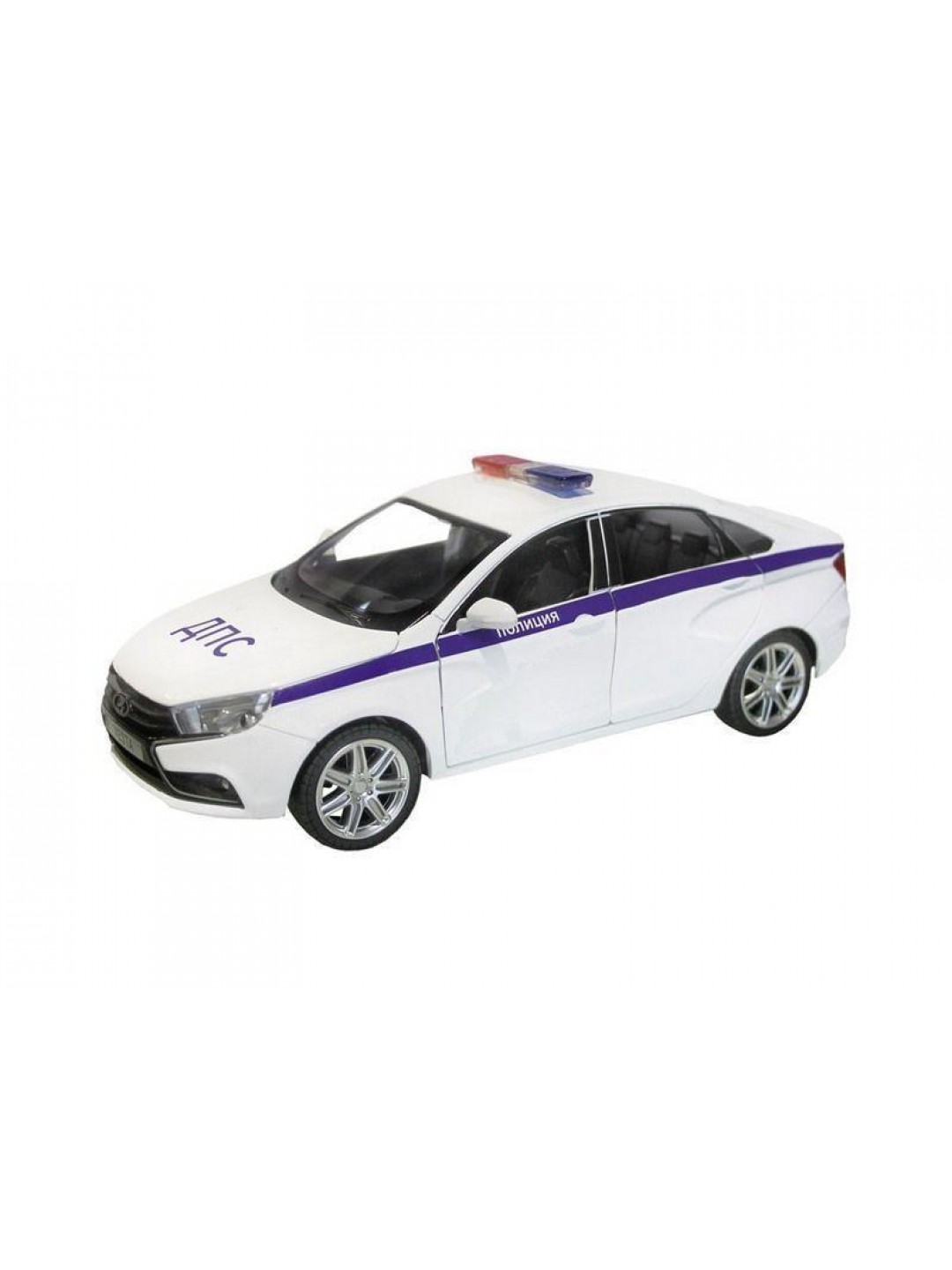 Машина "АВТОПАНОРАМА" LADA VESTA "Полиция" седан, 1/24, свет. звук. эффекты, в/к 24,5*12,5*10,5 см
