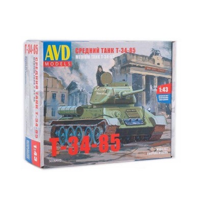 Сборная модель AVD Средний танк T-34-85, 1/43