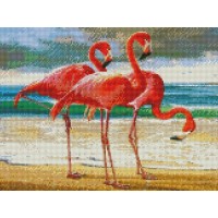 Алмазная мозаика с нанесенной рамкой 40х50 РОЗОВЫЕ ФЛАМИНГО (34 цвета) Алмазная мозаика с нанесенной рамкой 40х50 РОЗОВЫЕ ФЛАМИНГО (34 цвета)