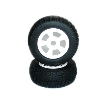 Колеса в сборе, белые диски для Himoto E8SCL, 2шт. Колеса в сборе, белые диски для Himoto E8SCL, 2шт.