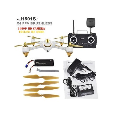 Р/У квадрокоптер Hubsan X4 GPS, FHD + FPV, автовозврат, удержание, следуй за мной, 2.4G (белый)