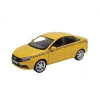 Машина "АВТОПАНОРАМА" LADA VESTA "ТАКСИ" желтый, 1/24, свет, звук, инерция, в/к 24,5*12,5*10,5 см Машина "АВТОПАНОРАМА" LADA VESTA "ТАКСИ" желтый, 1/24, свет, звук, инерция, в/к 24,5*12,5*10,5 см