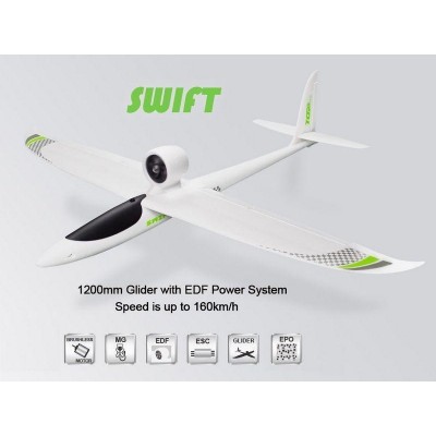 Радиоуправляемый планер Top RC Swift (EDF Power System) 1200мм PNP