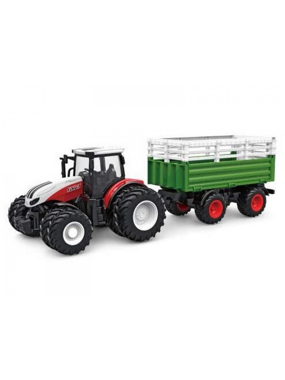 Р/У фермерский трактор Korody с прицепом для скота, двойные колеса 1/24 2.4G 6CH RTR