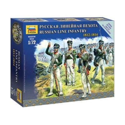 Сборные солдатики ZVEZDA Наполеоника: Русская линейная пехота, 1/72
