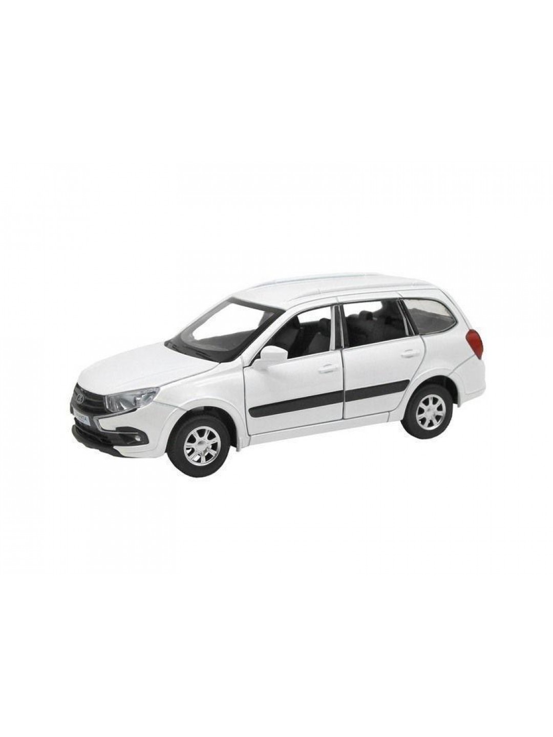 Машина "АВТОПАНОРАМА" LADA GRANTA CROSS, белый, 1/24, свет, звук, инерция, в/к 24,5*12,5*10,5 см