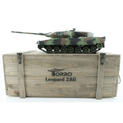 Р/У танк Taigen 1/16 Leopard 2 A6 (Германия) (для ИК танк. боя) САМО 2.4G RTR, деревянная коробка