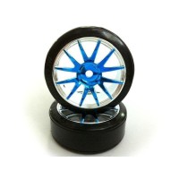 Колеса с пластиковыми покрышками для Hi4163,  голубой хром (82827PB+09001) 2шт.