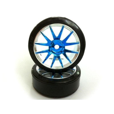 Колеса с пластиковыми покрышками для Hi4163, голубой хром (82827PB+09001) 2шт. Колеса с пластиковыми покрышками для Hi4163, голубой хром (82827PB+09001) 2шт.