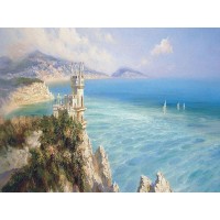 Картины по номерам 40х50 КРЫМ. ЛАСТОЧКИНО ГНЕЗДО ( 28 цвета) Картины по номерам 40х50 КРЫМ. ЛАСТОЧКИНО ГНЕЗДО ( 28 цвета)