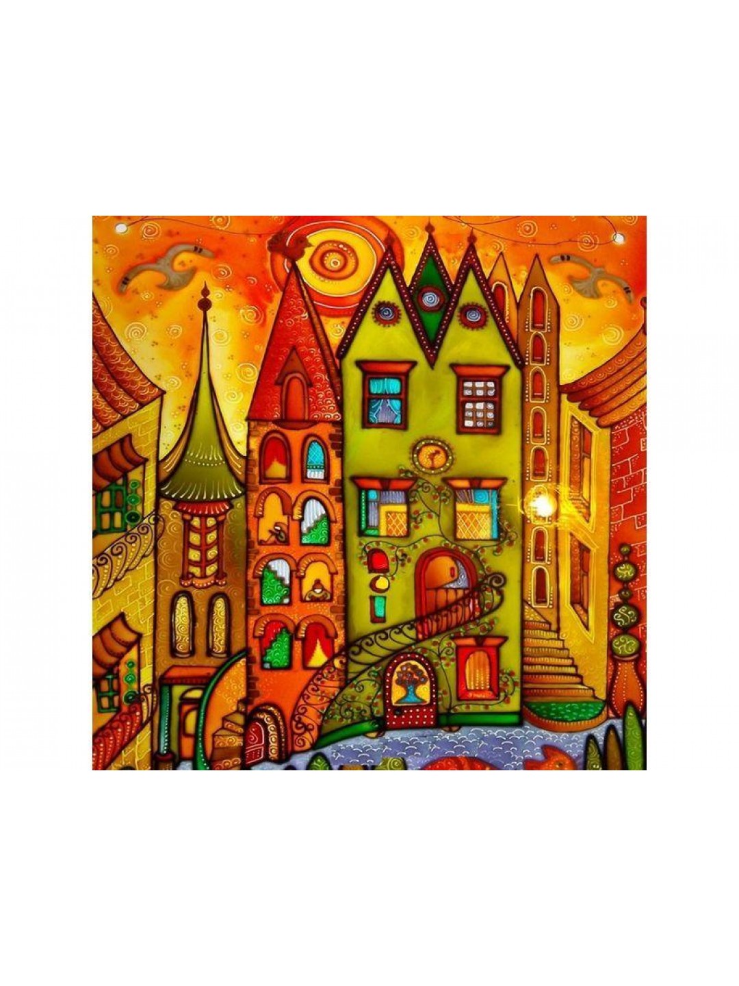 Картина мозаикой 30х30 ГОРОД СОЛНЦА (квадр. эл-ты) (17 цветов)