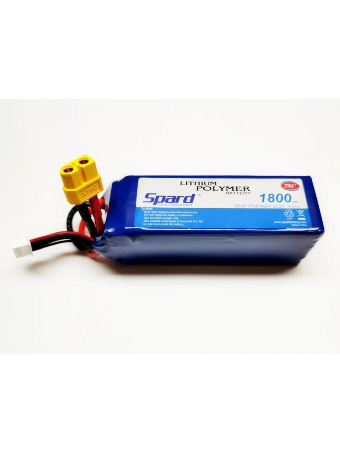 Аккумулятор Li-Po Spard 1800mAh, 22,2V, 75C, XT60