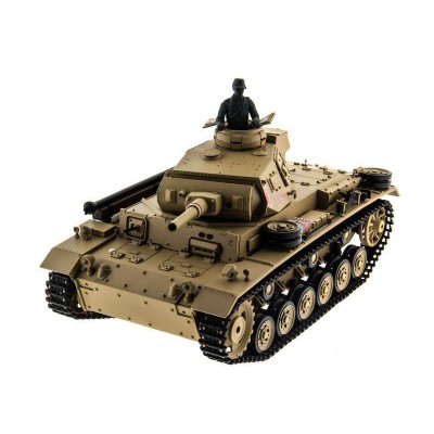 Р/У танк Heng Long 1/16 Panzerkampfwagen III (Германия) 2.4G RTR PRO песочный